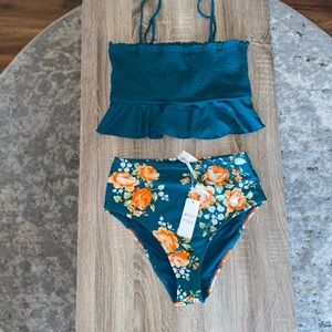 Green high waisted bikini Cupshe